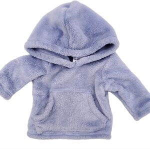 Carter's Hooded Pullover Jacket Fleece Gray-Blue Baby 3 Months